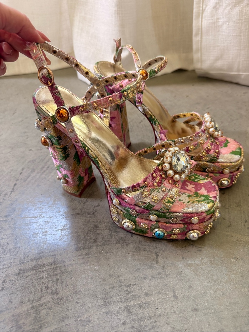 Alzalea Wang Embellished Heels